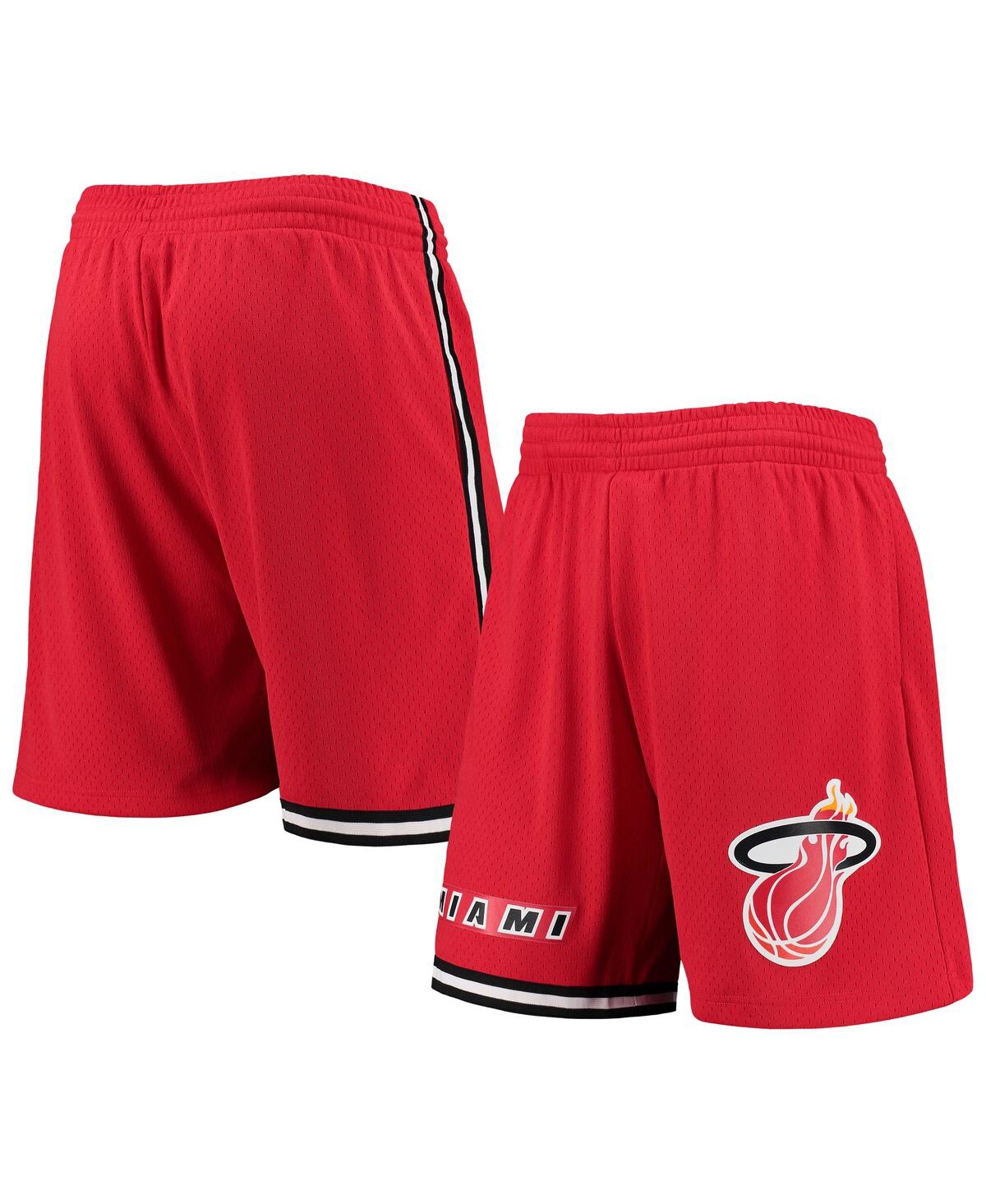 Mitchell & Ness Men's Red Miami Heat 1996-97 Hardwood Classics Swingman Shorts In Red