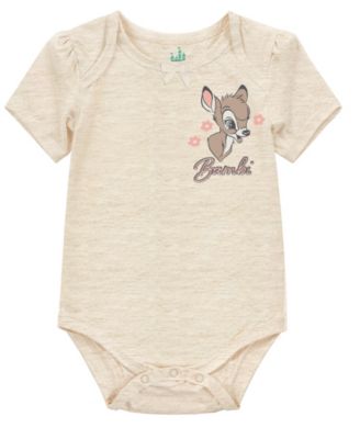 Baby Girls 3-Pack Bambi Short Sleeve Bodysuit