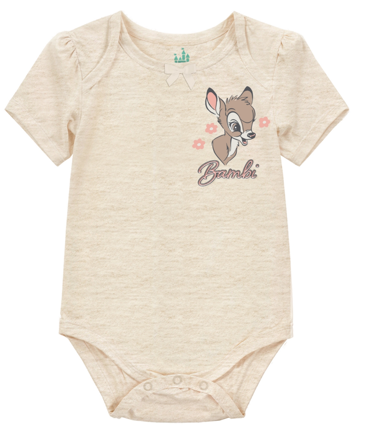Disney Baby Girls 3-pack Bambi Short Sleeve Bodysuit In Multi