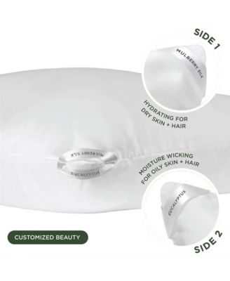 100% Mulberry Silk and Eucalyptus DualSilk Pillowcase