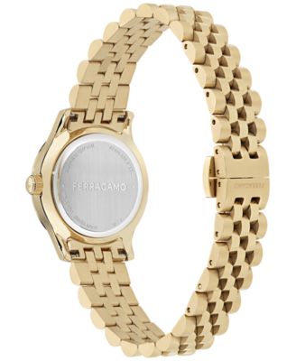 Women's Swiss Duo Diamond (1/20 ct. t.w.) Gold Ion Plated Bracelet Watch 28mm