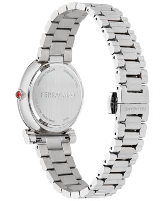 Gancini Twisted Women's Stainless Steel Case Pink Mother of Pearl Bracelet Watch 32mm