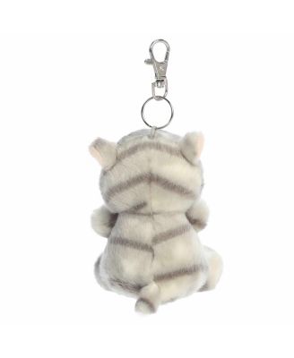 Mini Silver Kitty Palm Pals Adorable Clip-On Gray 4"