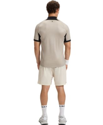 Men's Jersey Zip-Neck Slim-Fit Polo Shirt