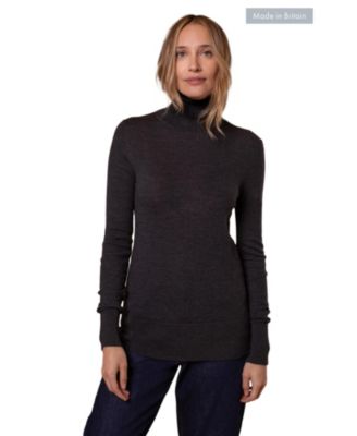 Women's Merino Roll Neck Fitted Sweater