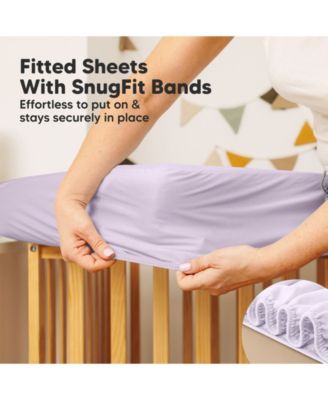 2-Pack Protect+ Waterproof Crib Mattress Protector Covers, Quin Quilted Cotton Baby Mattress Topper, Toddler Crib Sheets