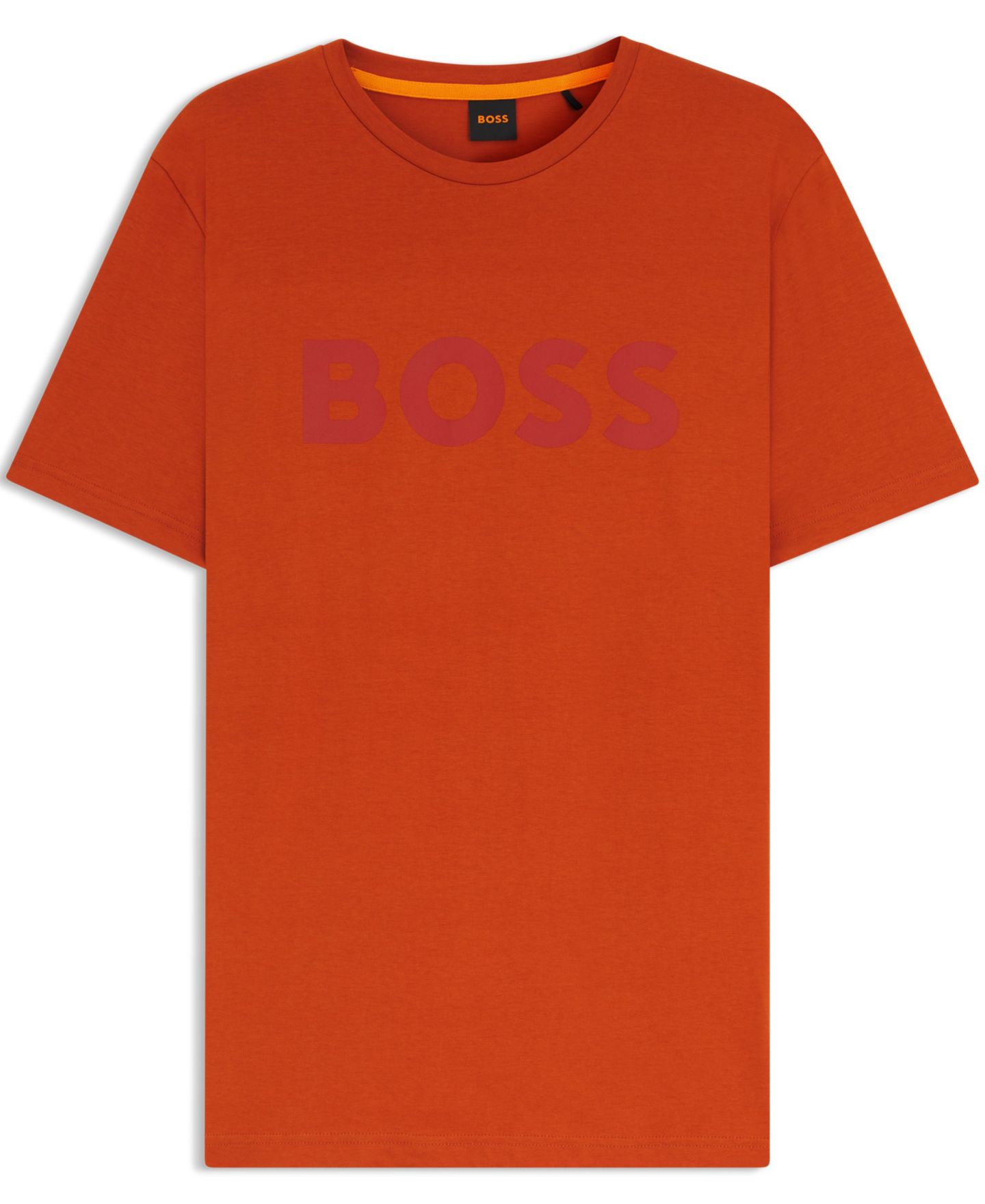 Мужская футболка Hugo Boss Cotton-Jersey Large Logo Print, цвет: Бежевый — фото 14