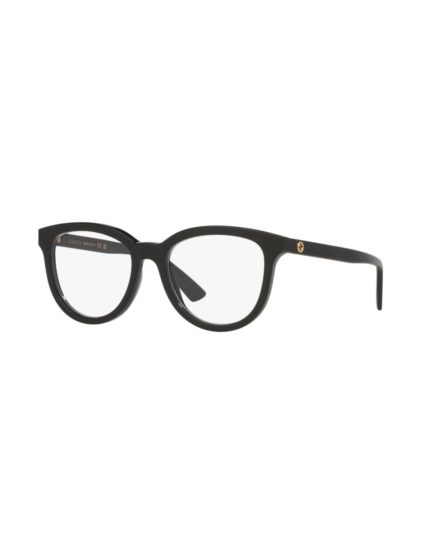Женские очки Gucci Woman Cat Eye Plastic GG1687O Eyeglasses, цвет: Чёрный — фото 1