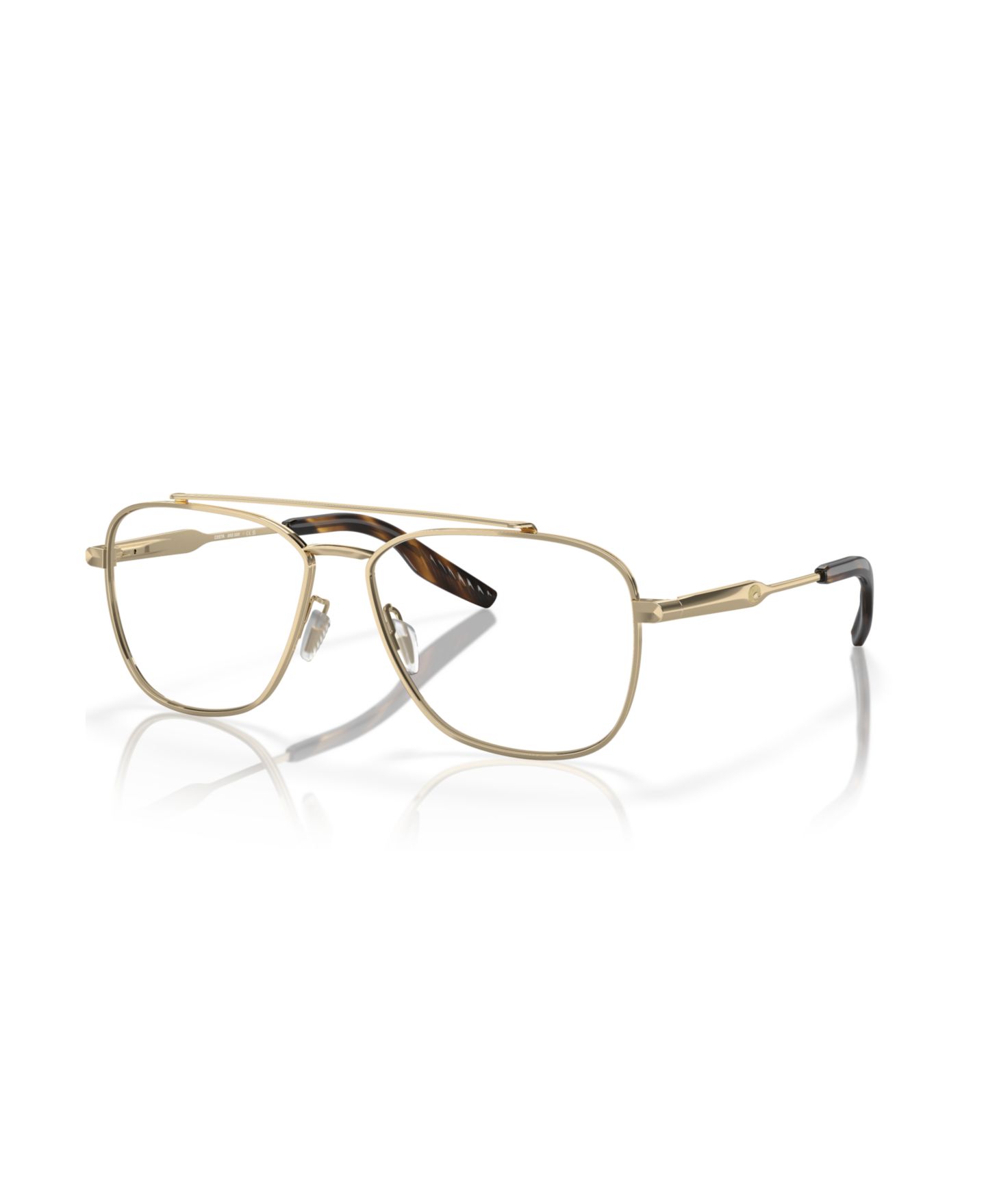 Мужские очки Costa Del Mar Costa Man Pilot/Aviator Metal 6A3013 Bimini Road 500 Eyeglasses, цвет: Золотой — фото 1