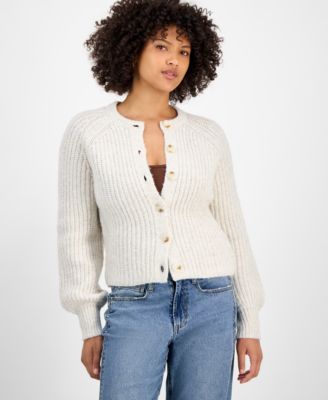 And Now This - Women's Shaker Stitch Button-Front Cardigan