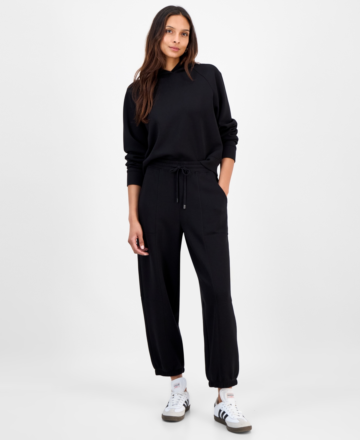 And Now This Women's Speckled Knit Jogger Pants, Macy's Exclusive In Black