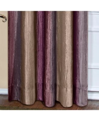 Ombre Crushed Satin Sheer Single Window Curtains & Valances - 50 in. W x 63 in. L, Earth