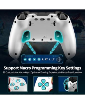 Wireless 5th Gen Elite PS4 Controller, 1200mAh Battery, Dual Motors, 6-Axis Gyro, 3.5mm Audio Jack, Turbo Mode, Compatible with PS4/PC