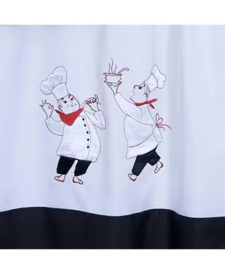Gourmet Pastry Chef Complete 5 Piece Cottage Kitchen Curtain Swag Valance & Tier Set - 57 in. W x 24 in. L
