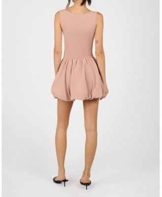 Women's Deep V Waist Bubble Dress