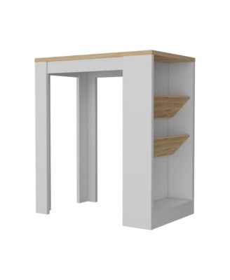 Compact Kitchen Island with Storage Drawer and Open Shelving for Extra Organization