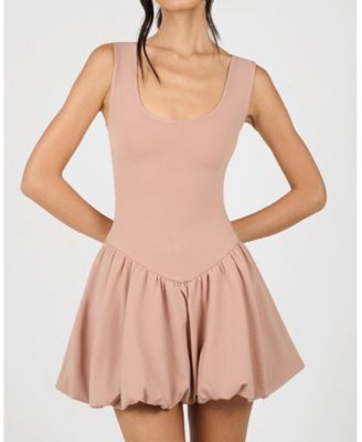 Women's Deep V Waist Bubble Dress