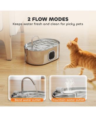 Stainless Steel Cat Water Fountain, 246 oz. / 7L Pet Water Fountain
