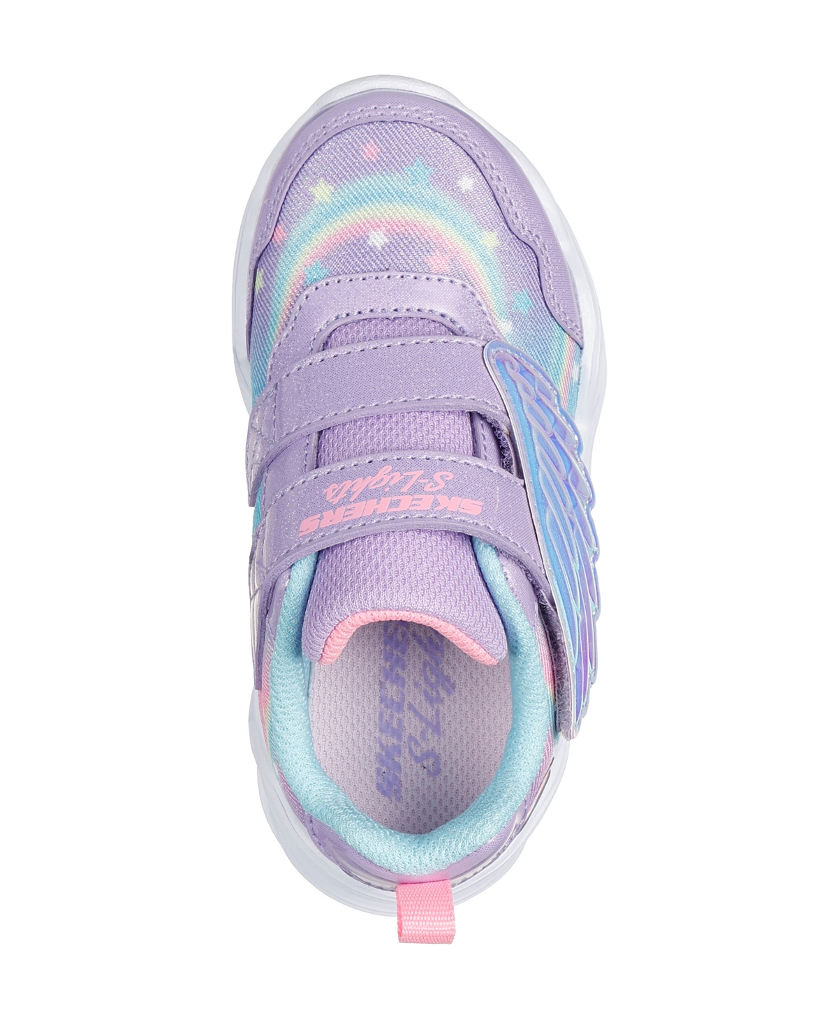 Skechers Toddler Girls S Lights: Twisty Glow Light-up Fastening Strap Casual Sneakers From Finish Line In Purple