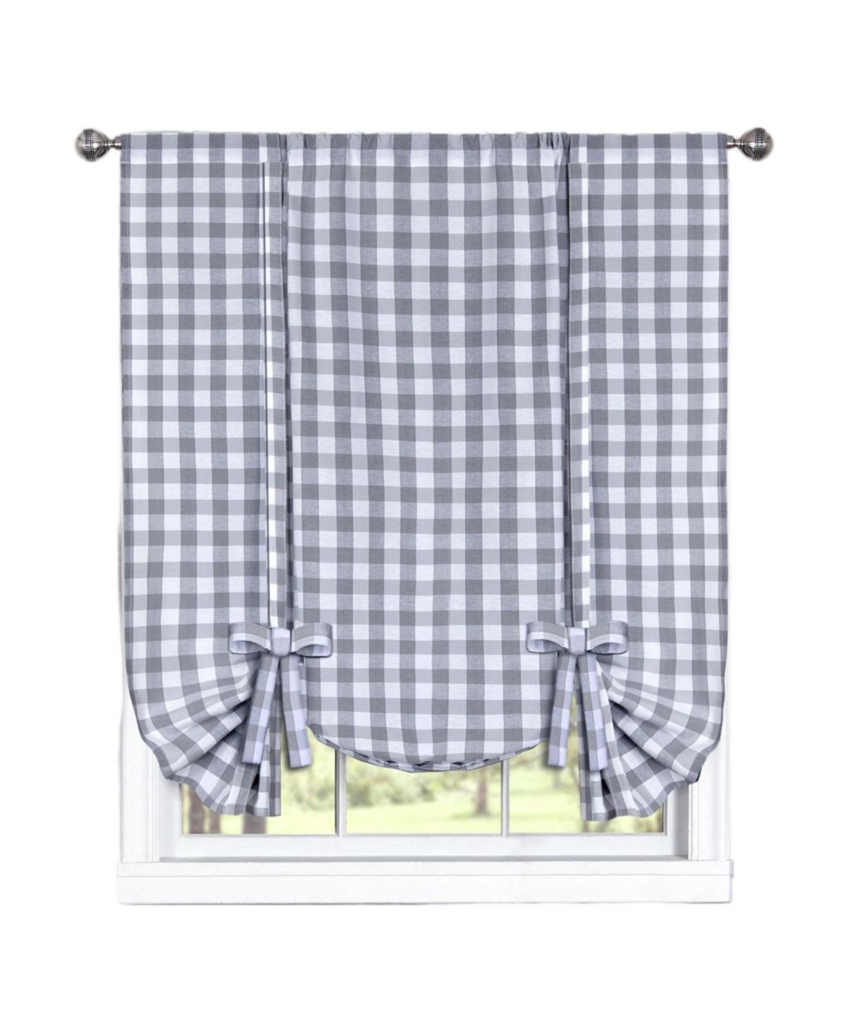 GoodGram Buffalo Check Gingham Custom Window Curtain Treatments