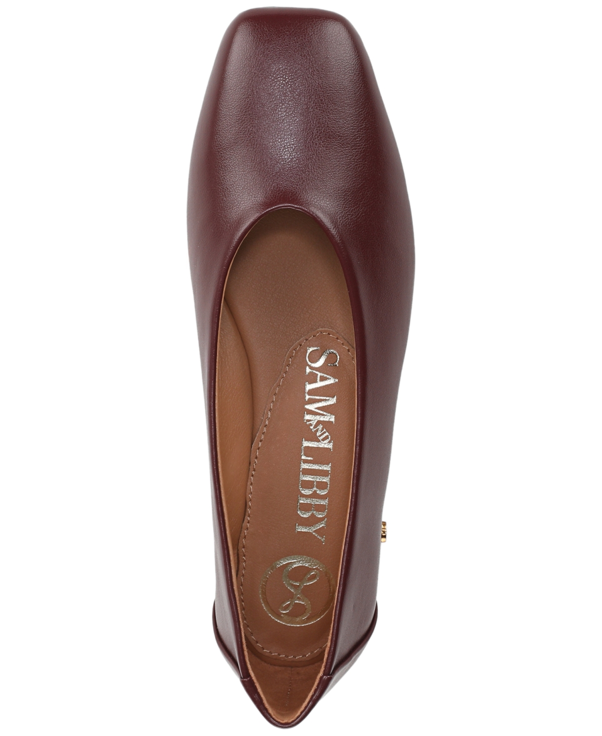Sam & Libby Women's Gretta Square Toe Ballet Flats In Burgundy