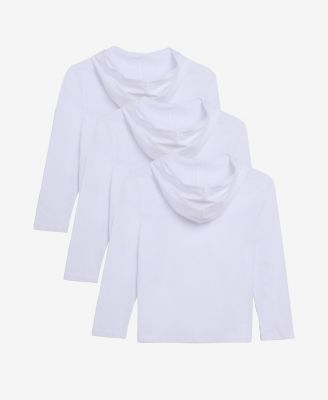 3 Pack Kids And Boys Basic Long Sleeve Hoodie T-Shirts