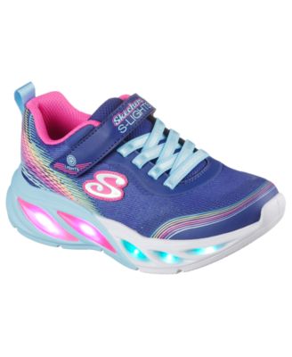 Skechers - Little Girls' S-Lights: Cosmic Glow - Rainbow Dream Stay-Put Closure Casual Sneakers from Finish Line