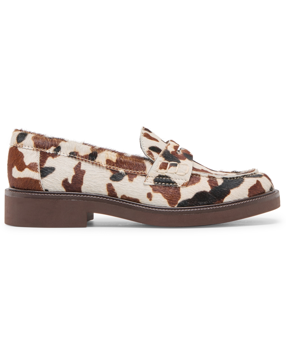 Dolce Vita Tiggy Loafers Cocoa Taurus Calf Hair In Multi