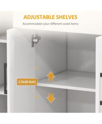 White Kitchen Island with Wood Top and Storage Cabinet