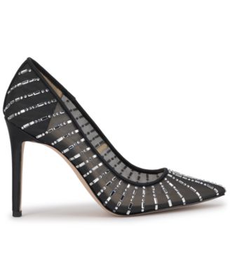 Women's Piviano Rhinestone Mesh Pumps