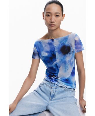 Women's Ribbed tulle T-shirt