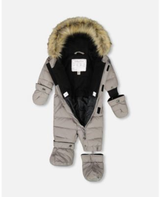 Toddler Unisex One-Piece Original Puffy Snowsuit Gray - Baby|Toddler