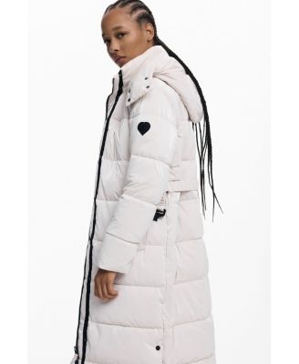 Women's Long padded coat with belt