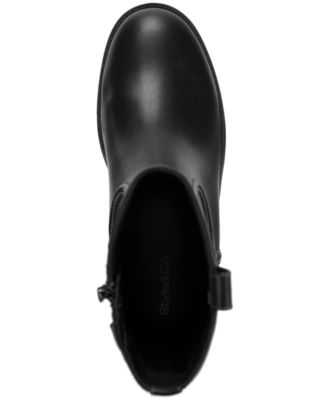 Women's Inezz Mid Shaft Faux-Leather Boots, Macy's Exclusive