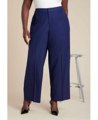 Women's Plus Size Pinstripe Trouser