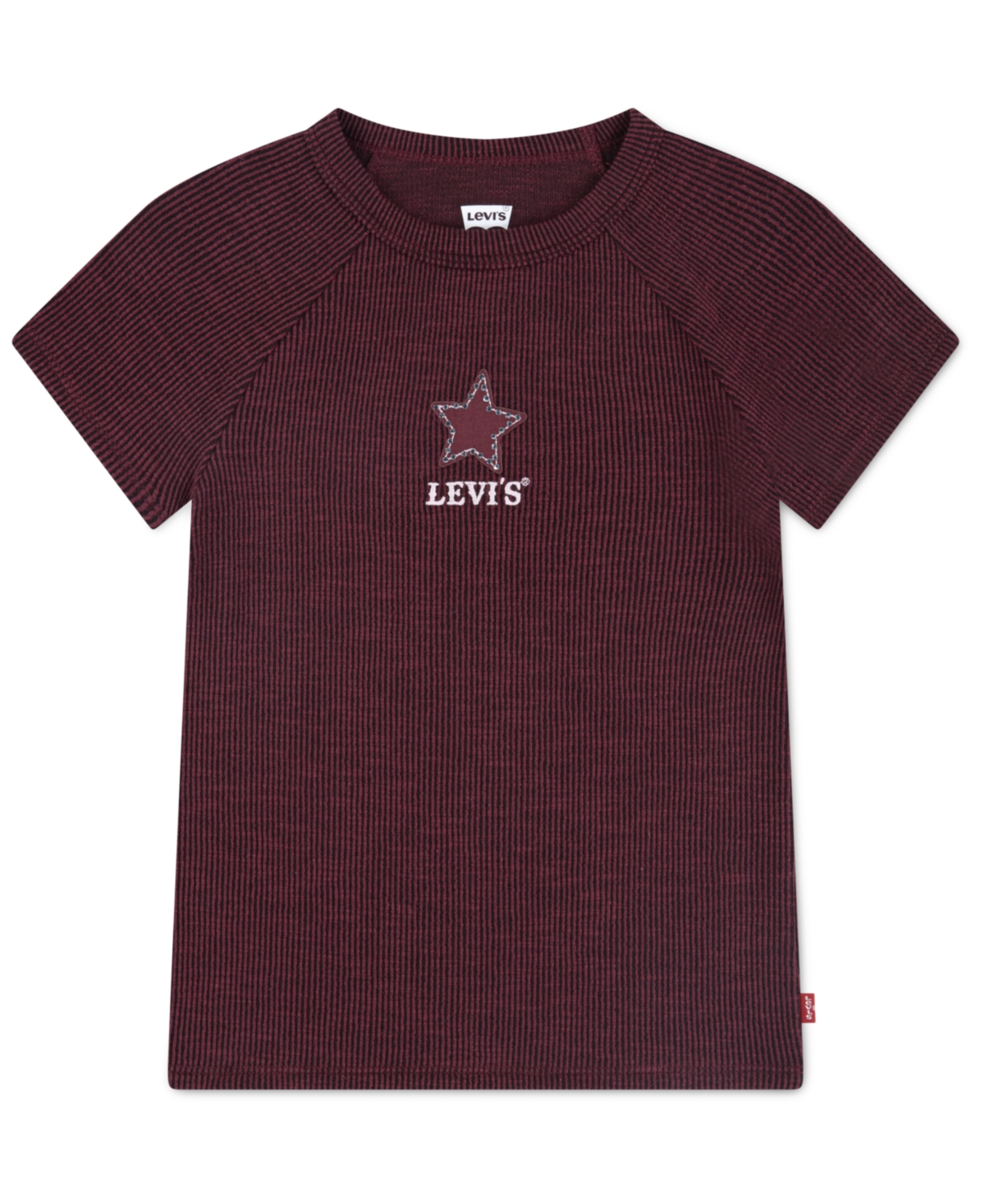 Levi's Big Girls Boot Applique Raglan Top In Brown