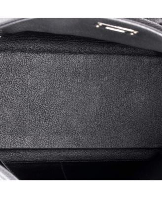 Pre-Owned Hermes Kelly 32 Handbag Black Togo with Palladium Hardware