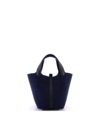 Pre-Owned Hermes PM Picotin Lock Bag Felt with Leather