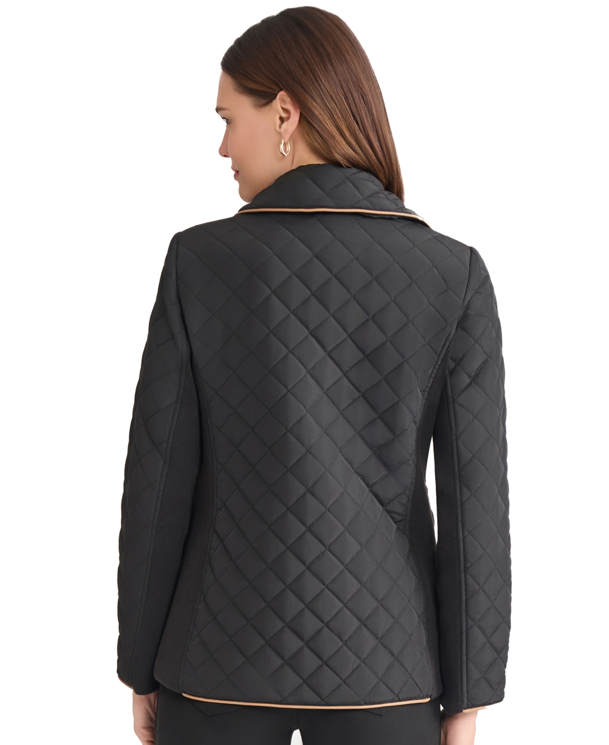 Jones New York Quilted Jacket In Black