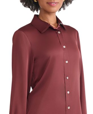 Women's Collared Long Sleeve Top