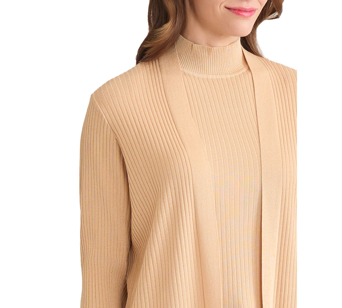 Jones New York Petite Sutton Open-front Cardigan In Neutral