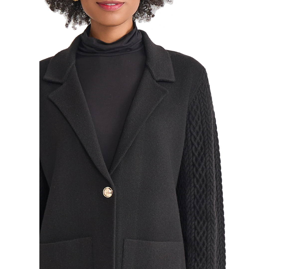 Jones New York Women's Long Sleeve One-Button Blazer