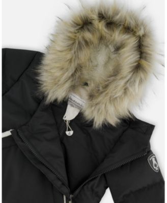 Baby Unisex One-Piece Baby Snug Snowsuit Designed for Car Seat Black - Baby|Toddler