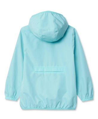 Girls Waterproof Hooded Packable Rain Jacket