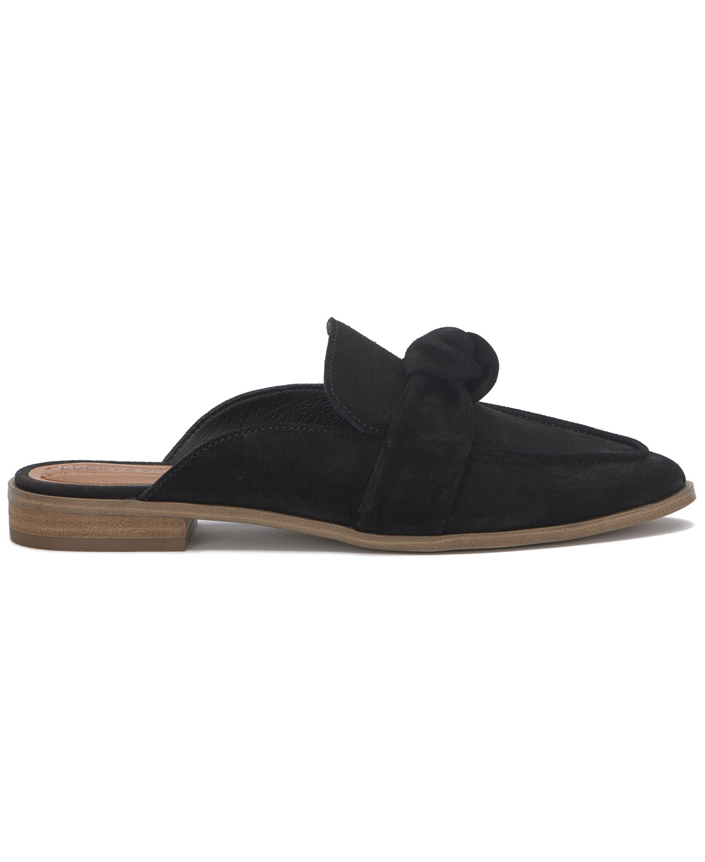 Женские сабо Lucky Brand Adenia Pointy-Toe Mule Flats, цвет: Чёрный замшевый — фото 2