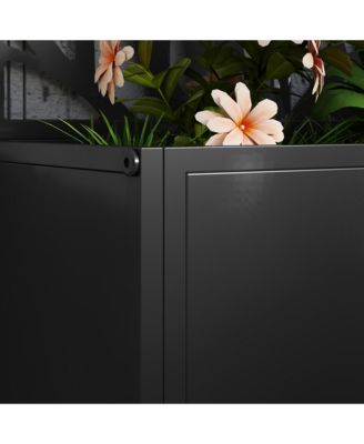 Garden Box with Privacy Panel, Outdoor Planter Box for Garden