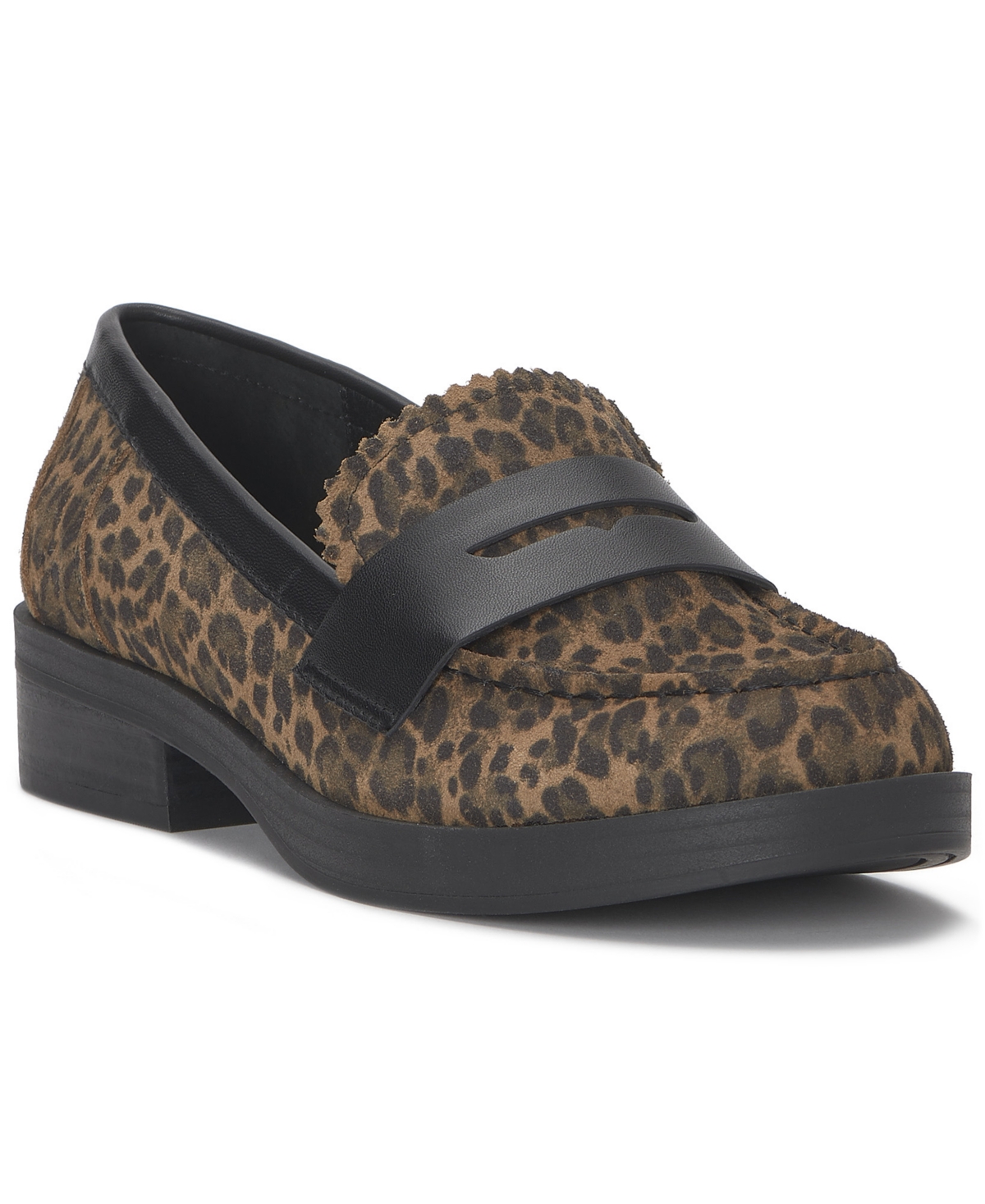 Women's Floriss Tailored Penny Loafers - Natural Leopard/Black