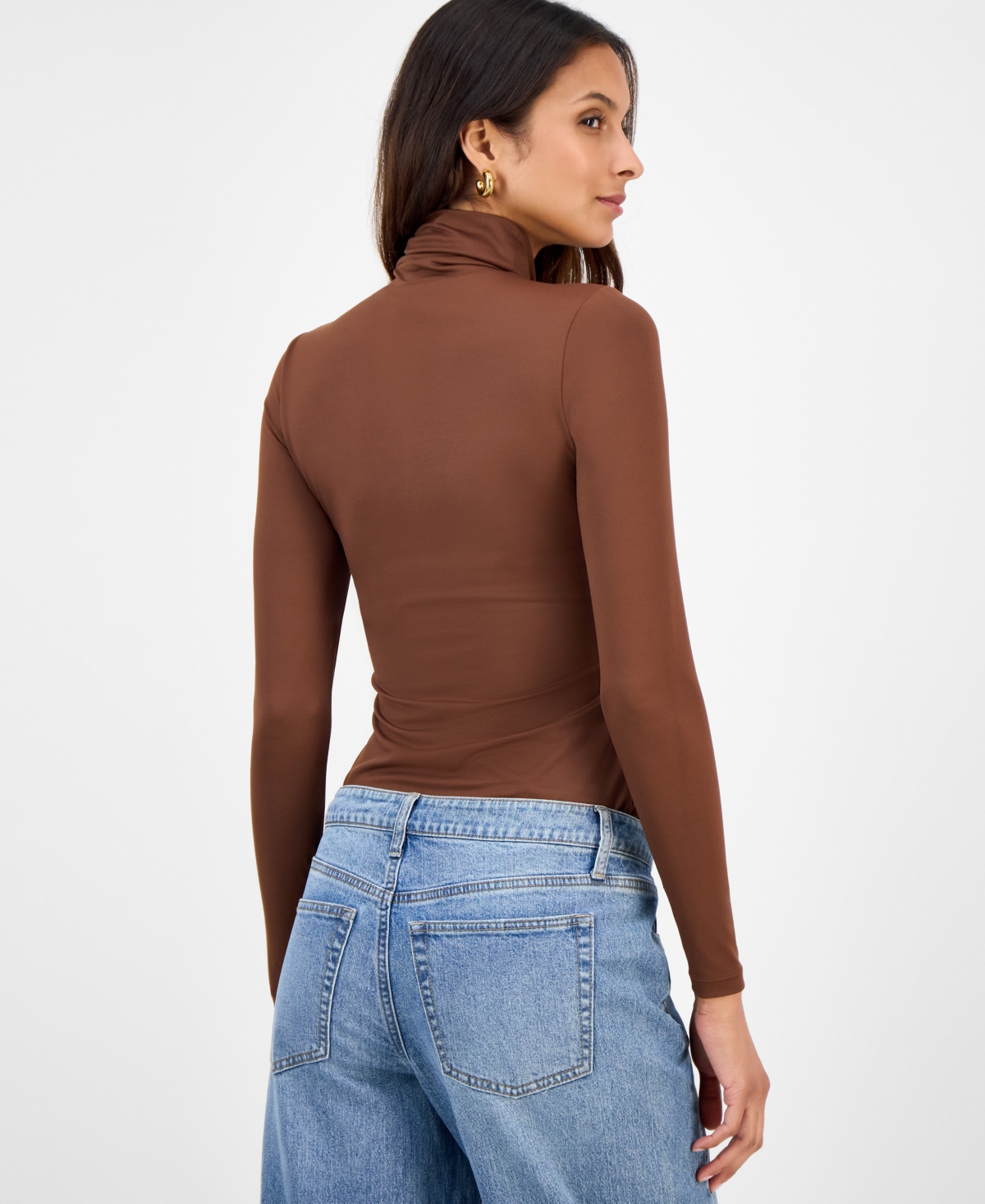 And Now This Women's Second Skin Turtleneck Top, Macy's Exclusive In Brown