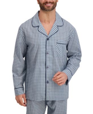 Men's Woven Button Down Pajama Sleep Set