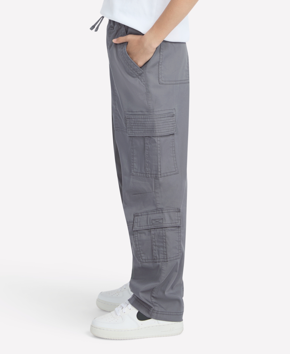 Abercrombie Boys Baggy Cargo Pants In Gray